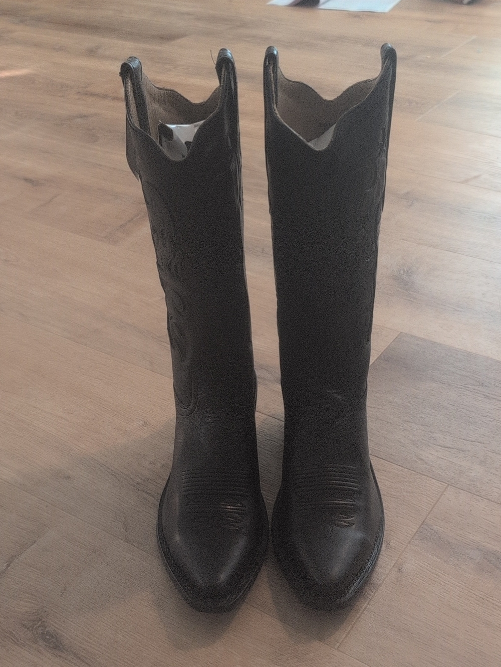 Old West Women's Black 12" Western Boots